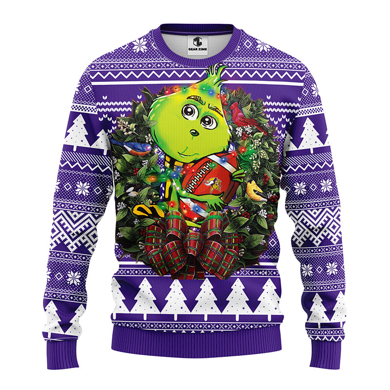 Minnesota-Vikings-Grinch-Hug-Christmas-Football-NFL-Wreath-Ugly-Sweater-2