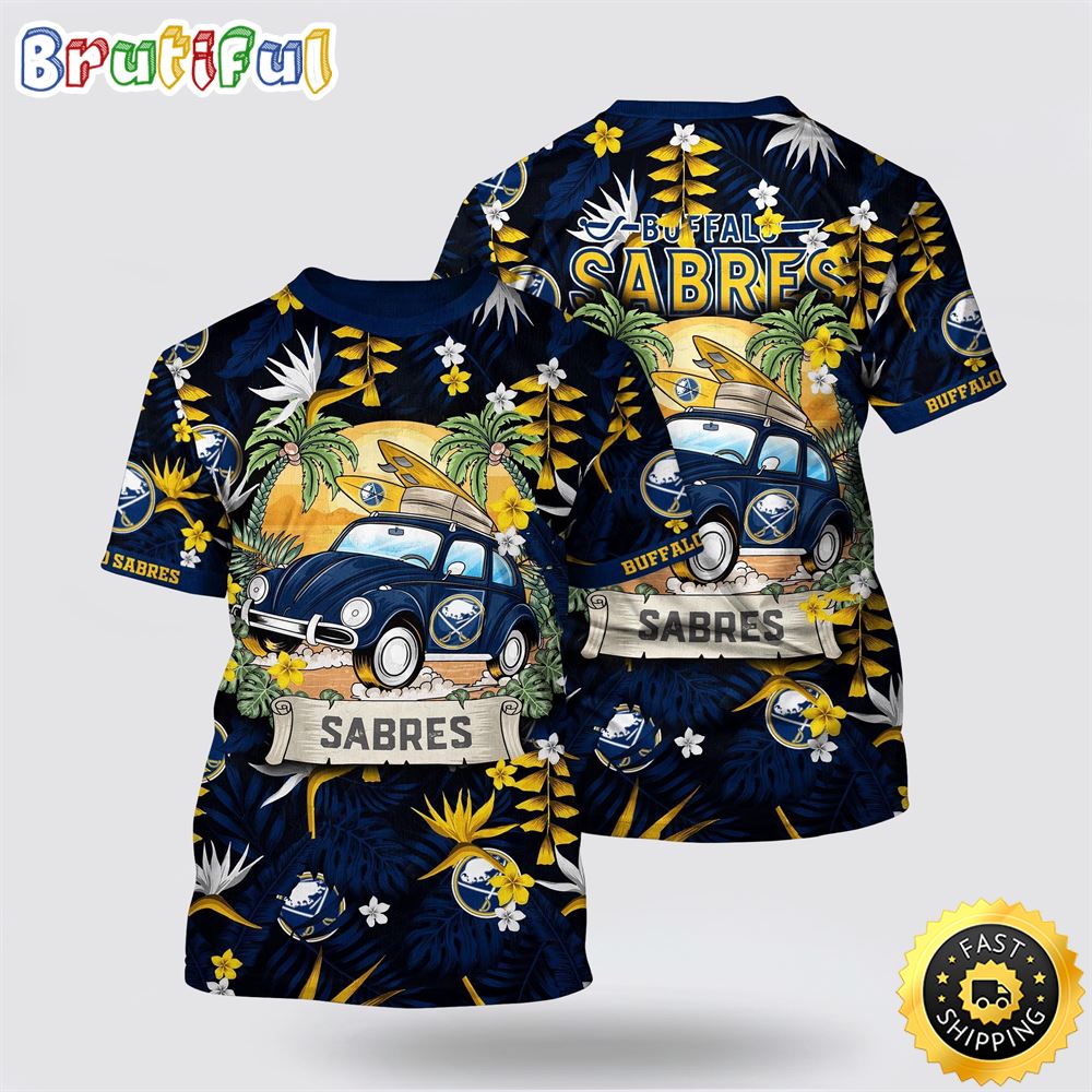NHL_Buffalo_Sabres_All_Over_Print_T_Shirt_Tropical_Forest_Motif_Car_Traveling_Summer_T_Shirt_1_d2dpas