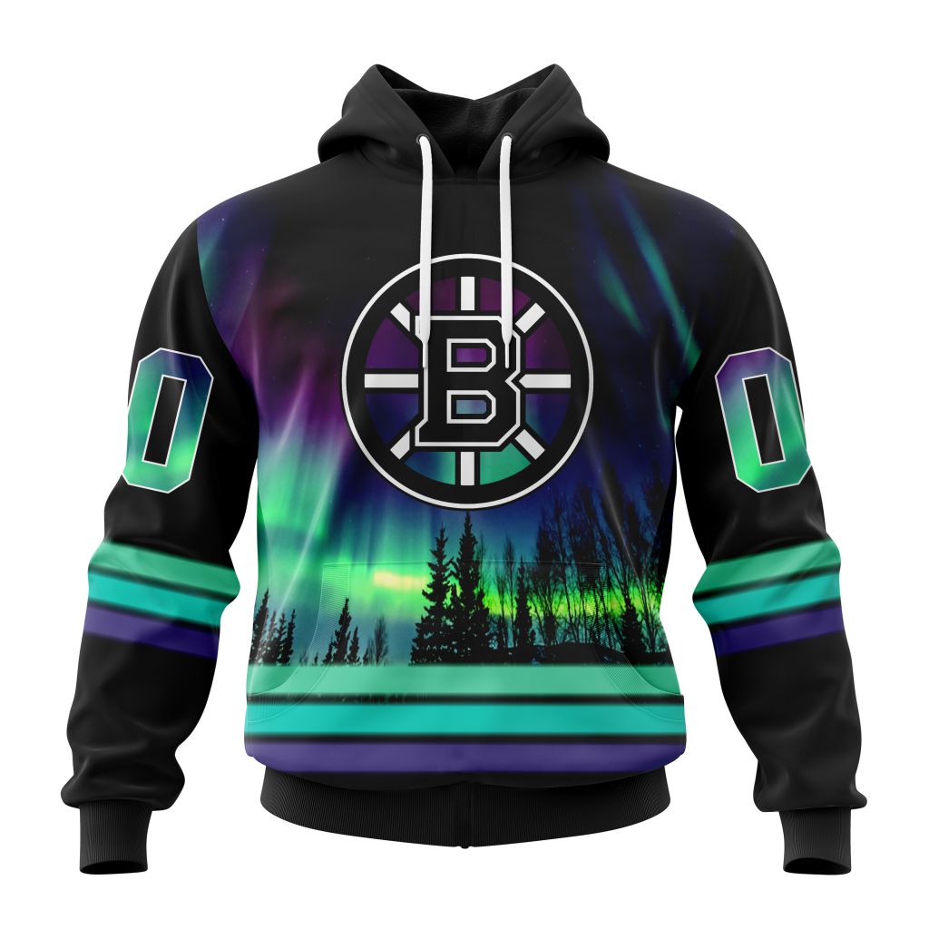Personalized_NHL_Boston_Bruins_Hoodie_Special_Design_With_Northern_Lights_All_Over_Print_3D_Hoodie_Unisex_1_zhijck