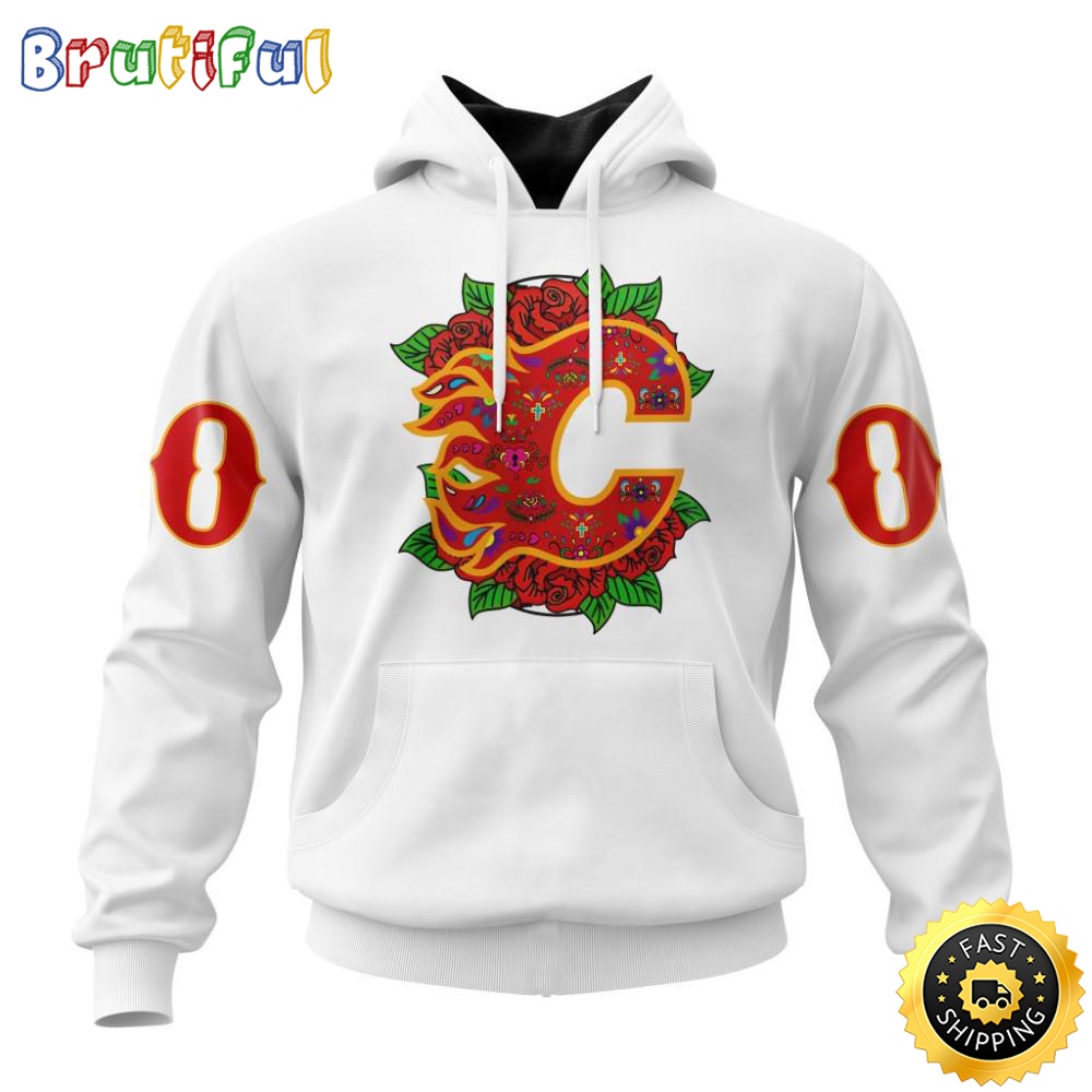 Personalized_NHL_Calgary_Flames_Hoodie_Specialized_Dia_De_Muertos_3D_Hoodie_Unisex_Tshirt_Hoodie_z4mgc0