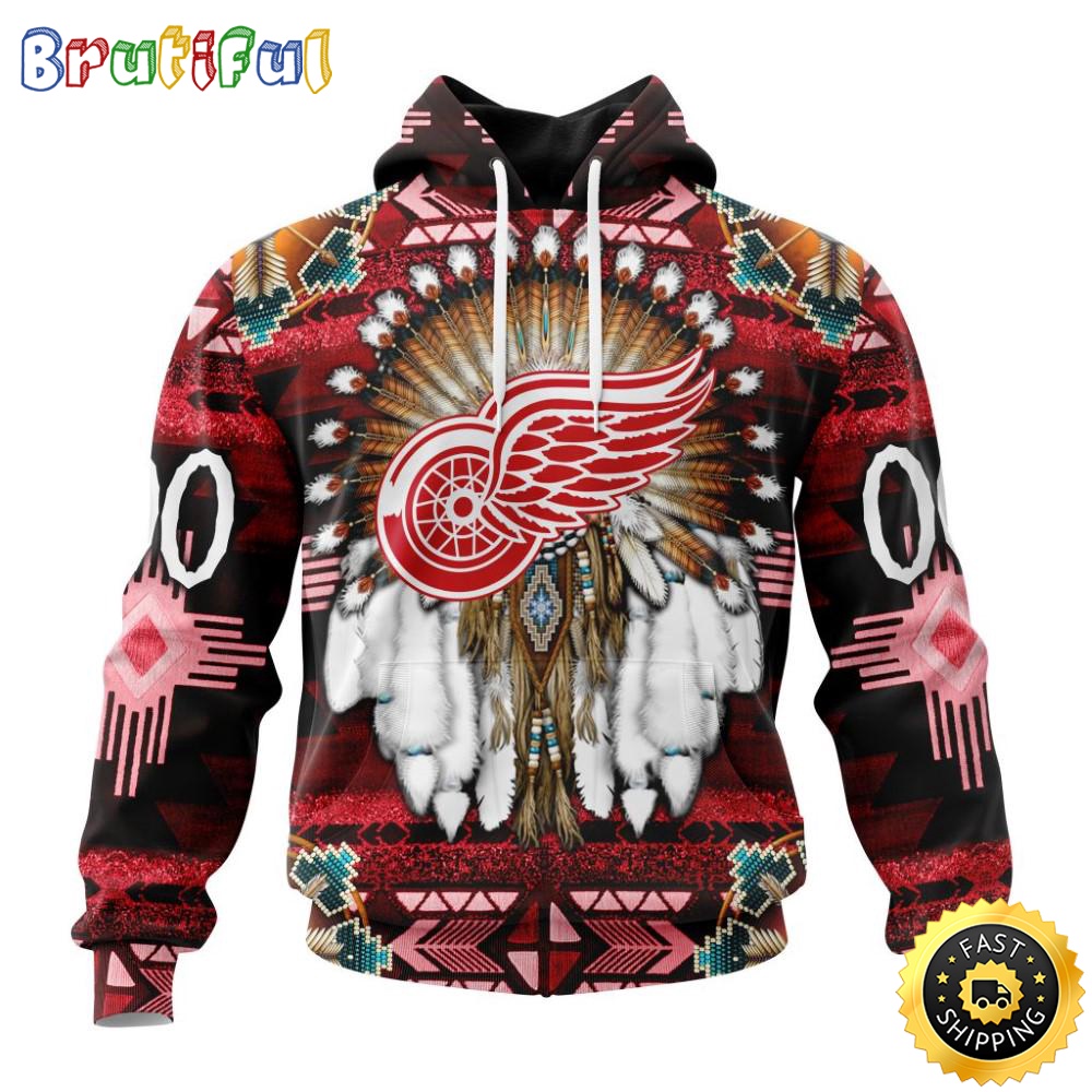 Personalized_NHL_Detroit_Red_Wings_Hoodie_Special_Native_Costume_Design_3D_Hoodie_Unisex_Tshirt_Hoodie_onzjwl