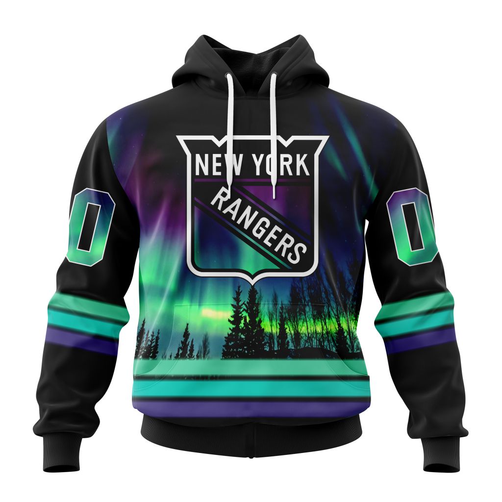 Personalized_NHL_New_York_Rangers_Hoodie_Special_Design_With_Northern_Lights_All_Over_Print_3D_Hoodie_Unisex_1_hniahv