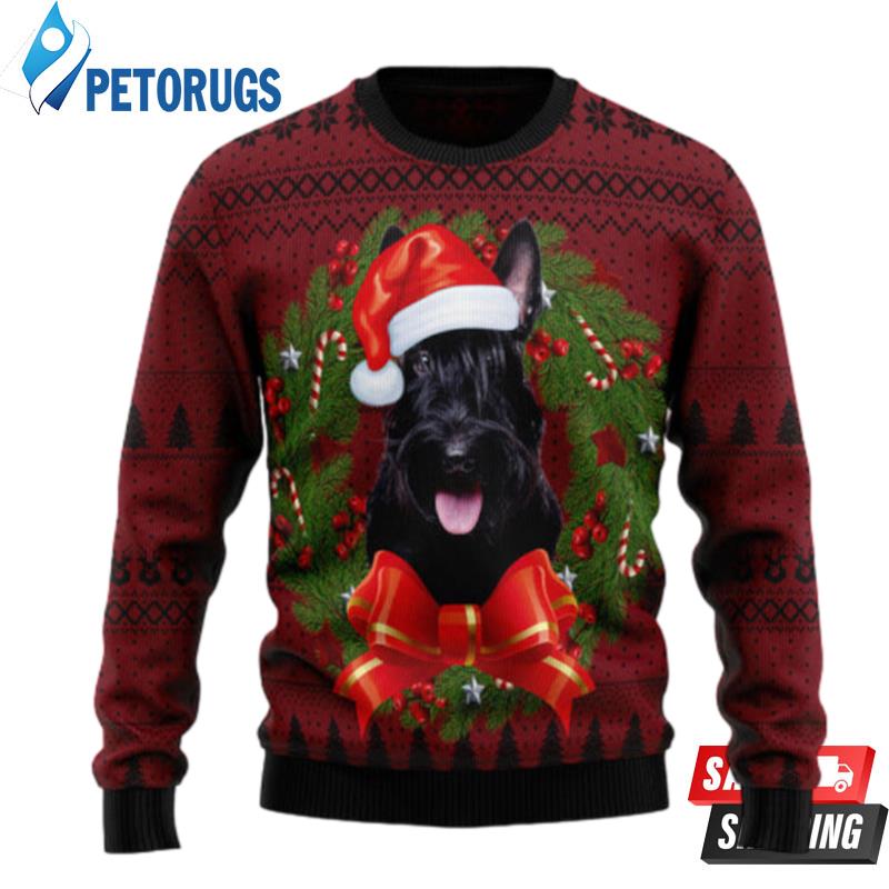 Scottish-Terrier-Wreath-Ugly-Christmas-Sweaters-1