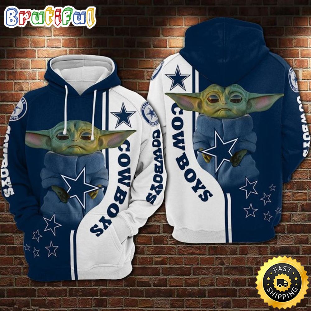 Yoda Dallas Cowboys Full Print 3d Hoodie All Over Printed -
