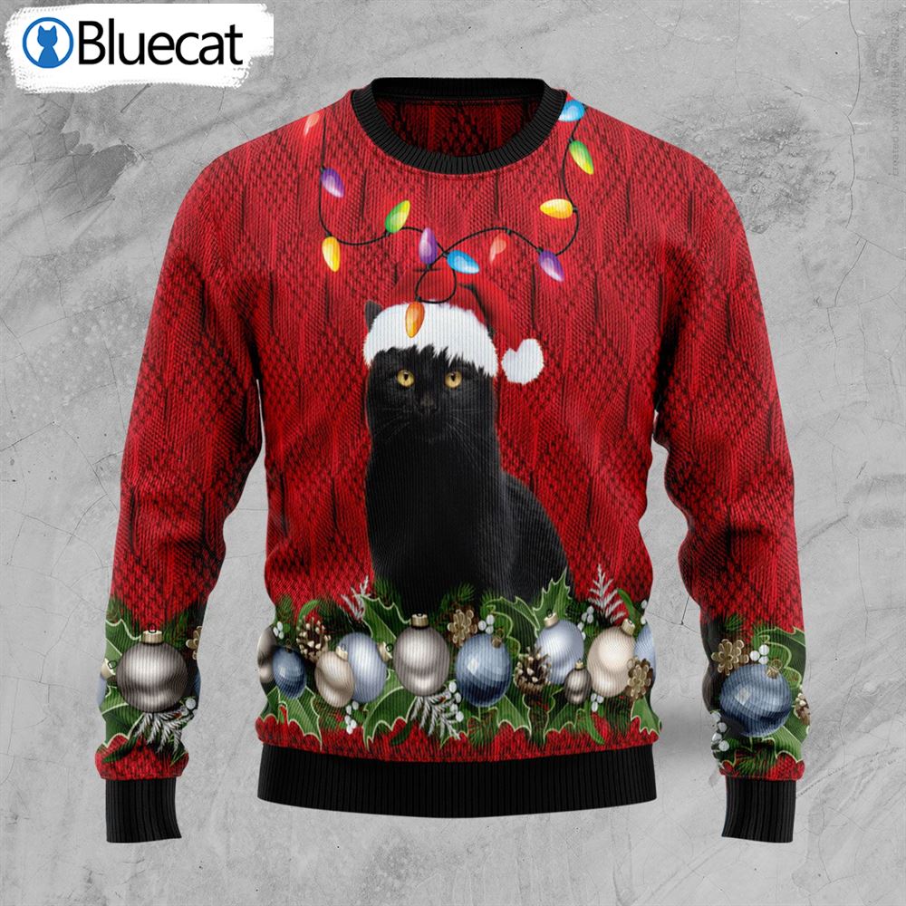 black-cat-christmas-beauty-ugly-christmas-sweater-1