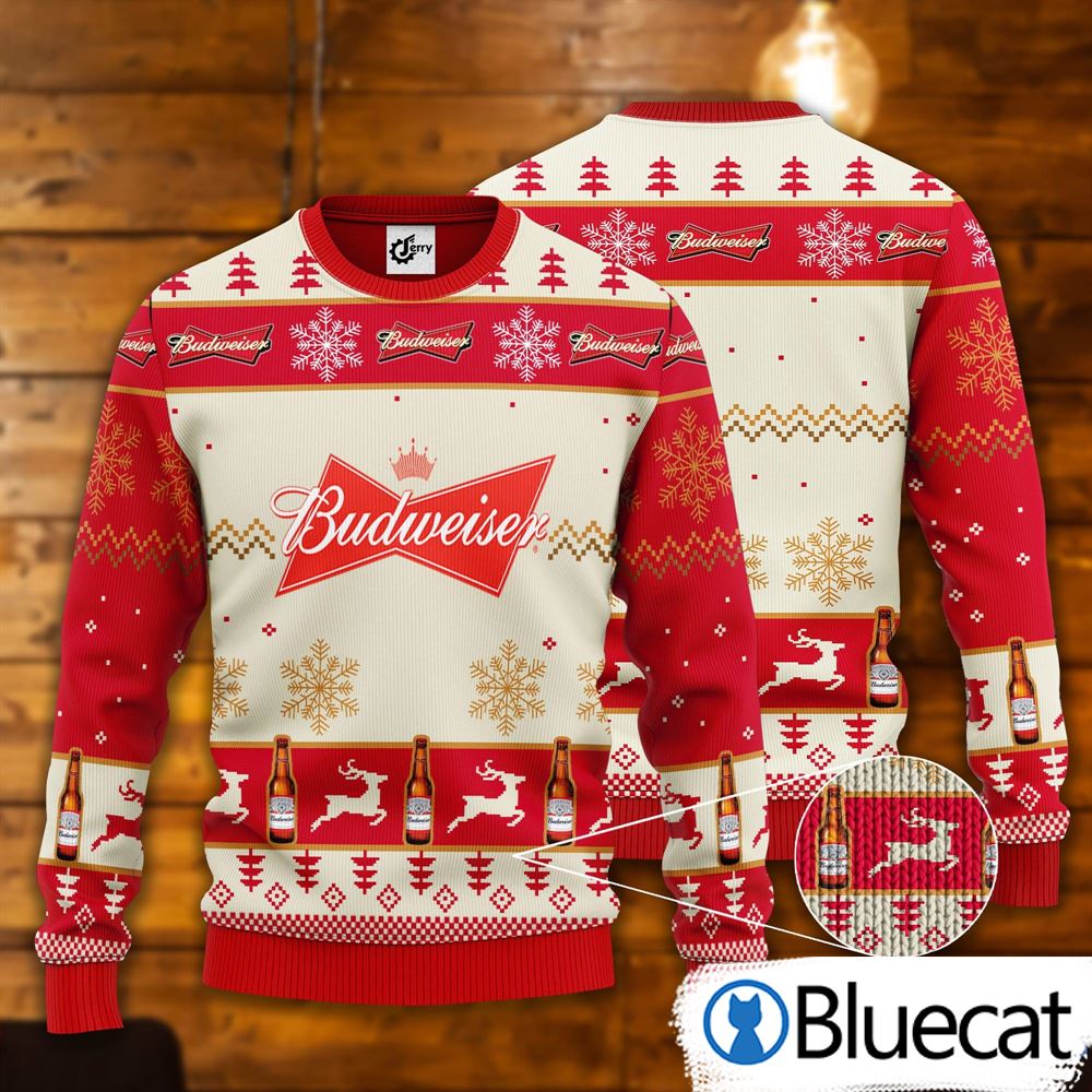 Budweiser Cute Gift Ugly Christmas Sweater