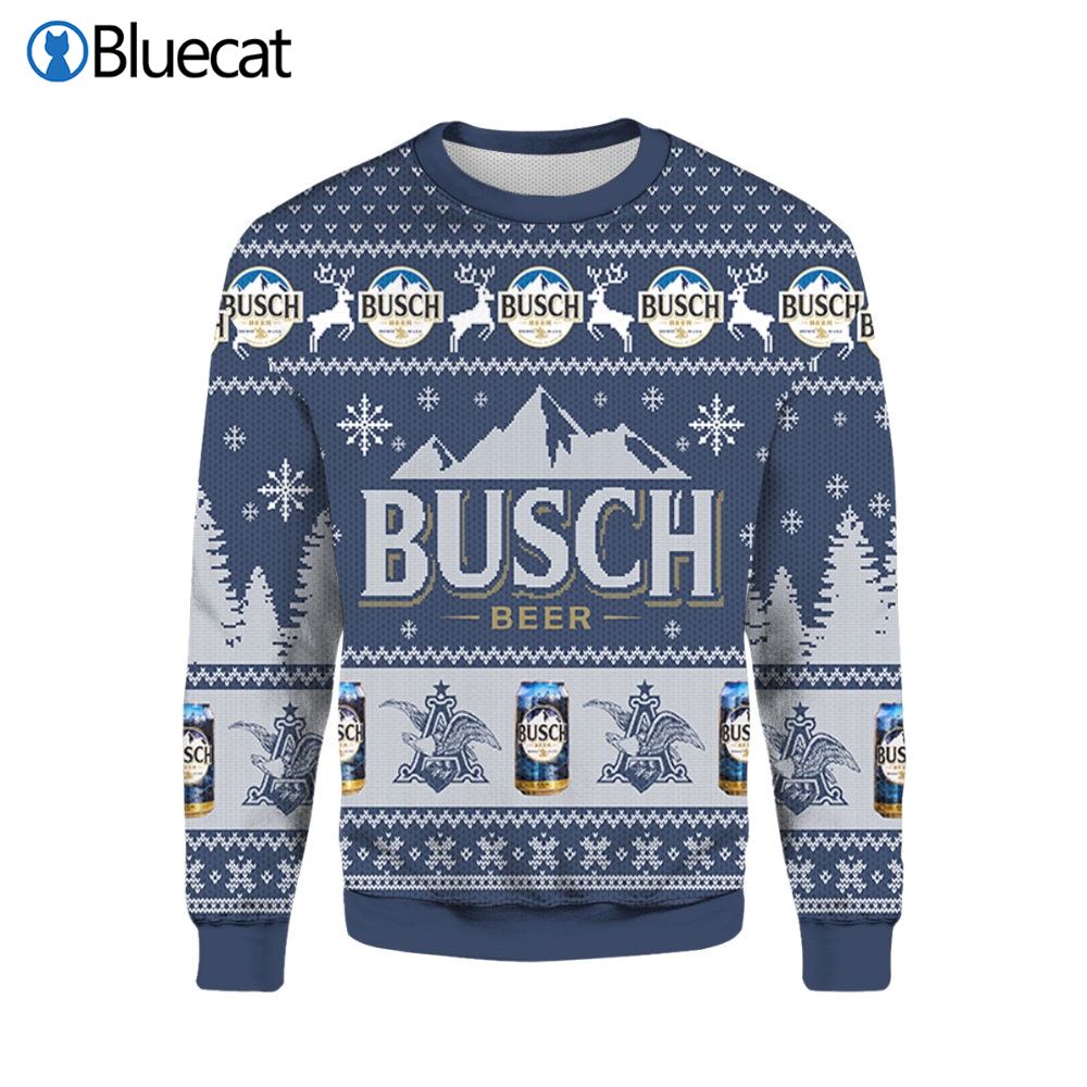 busch-beer-ugly-christmas-sweater-beer-lovers-ugly-sweater-etsy